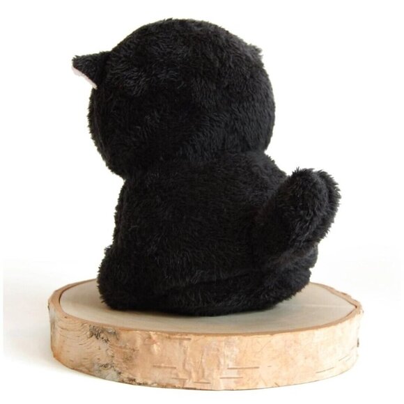 Angry Cat Plush - Fuzzy Black Void - with Red Panda Hat that Fits Real Cats! - Picture 5 of 13